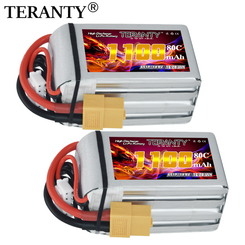 Drone Battery Lipo - TERANTY 4S 1100mAh 80C/160C RC 헬리콥터