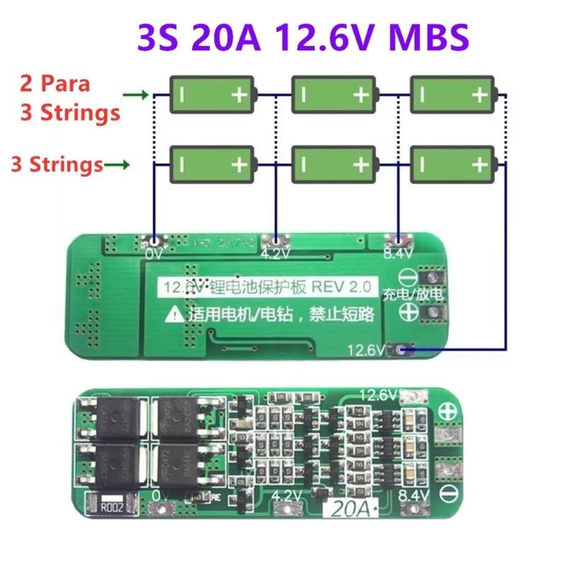 Drone Battery 3S - 3S 20A 리튬 배터리 충전 보호