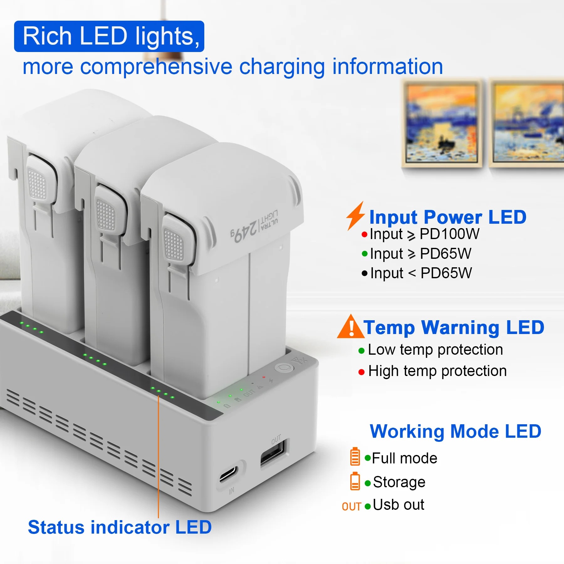 DJI LITO 1/X1 드론 배터리용 3방향 스마트  - Drone Battery Smart 리뷰 및 가격