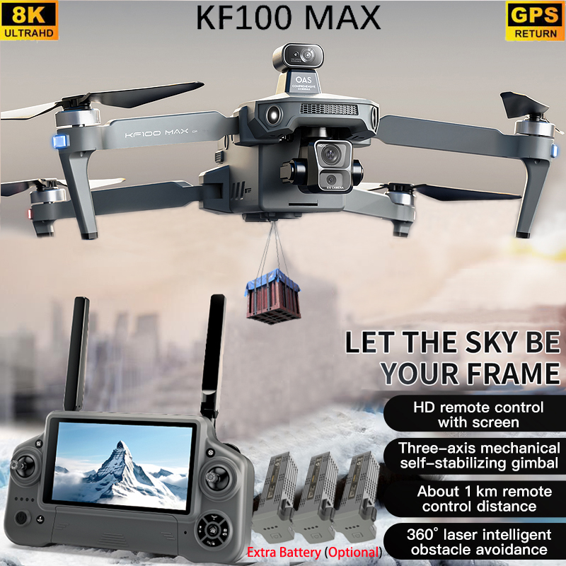 KF100 MAX GPS 드론 4K 카메라 3축 짐벌  - Drone Battery Box 리뷰 및 가격